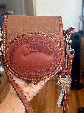 Dooney & Bourke Caramel All Weather Leather  Duck Crossbody
